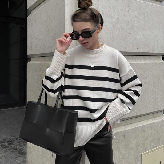 Francesca™ - Cozy Striped Sweater